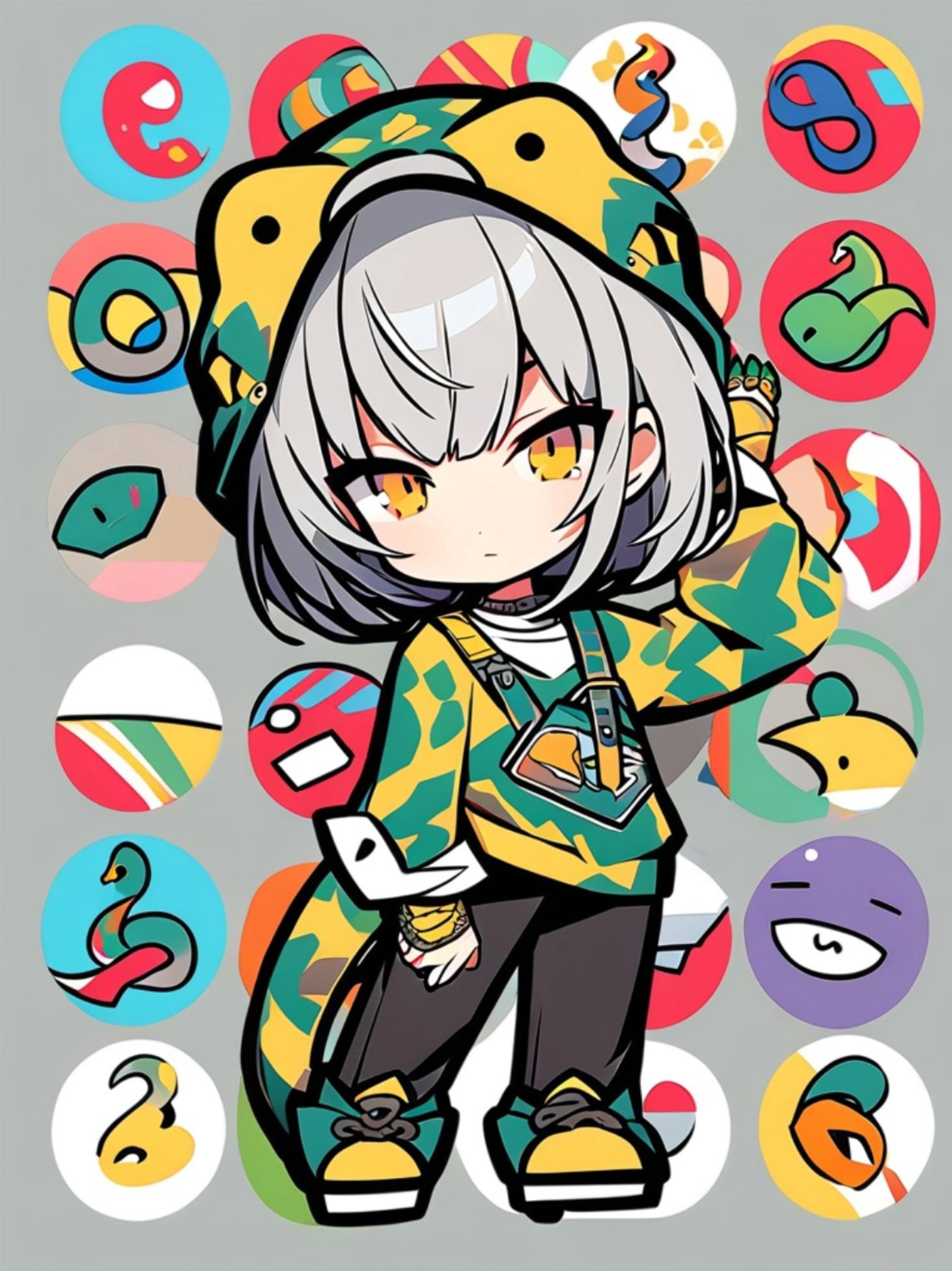 ポップアートな銀髪ちゃん | の人気AIイラスト・グラビア