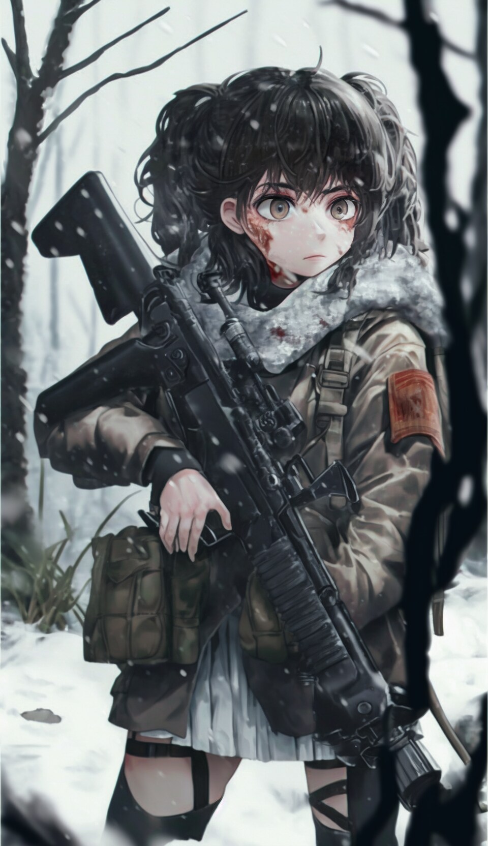 戦場に駆り出される少女