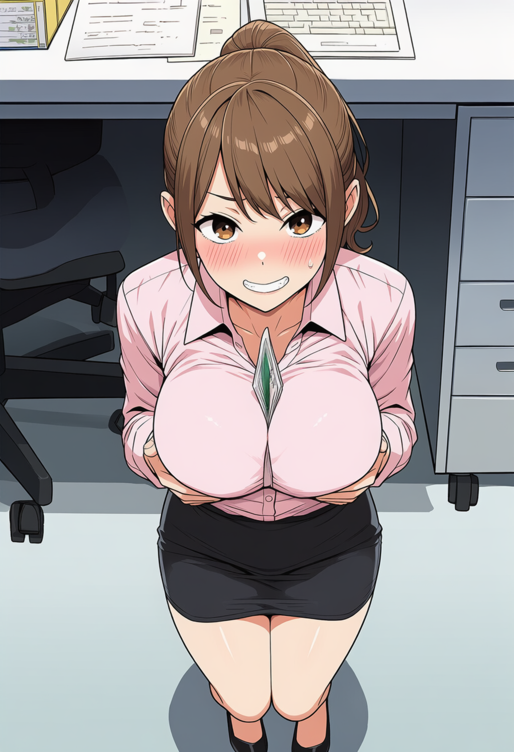 残業大丈夫？おっぱい揉む？
