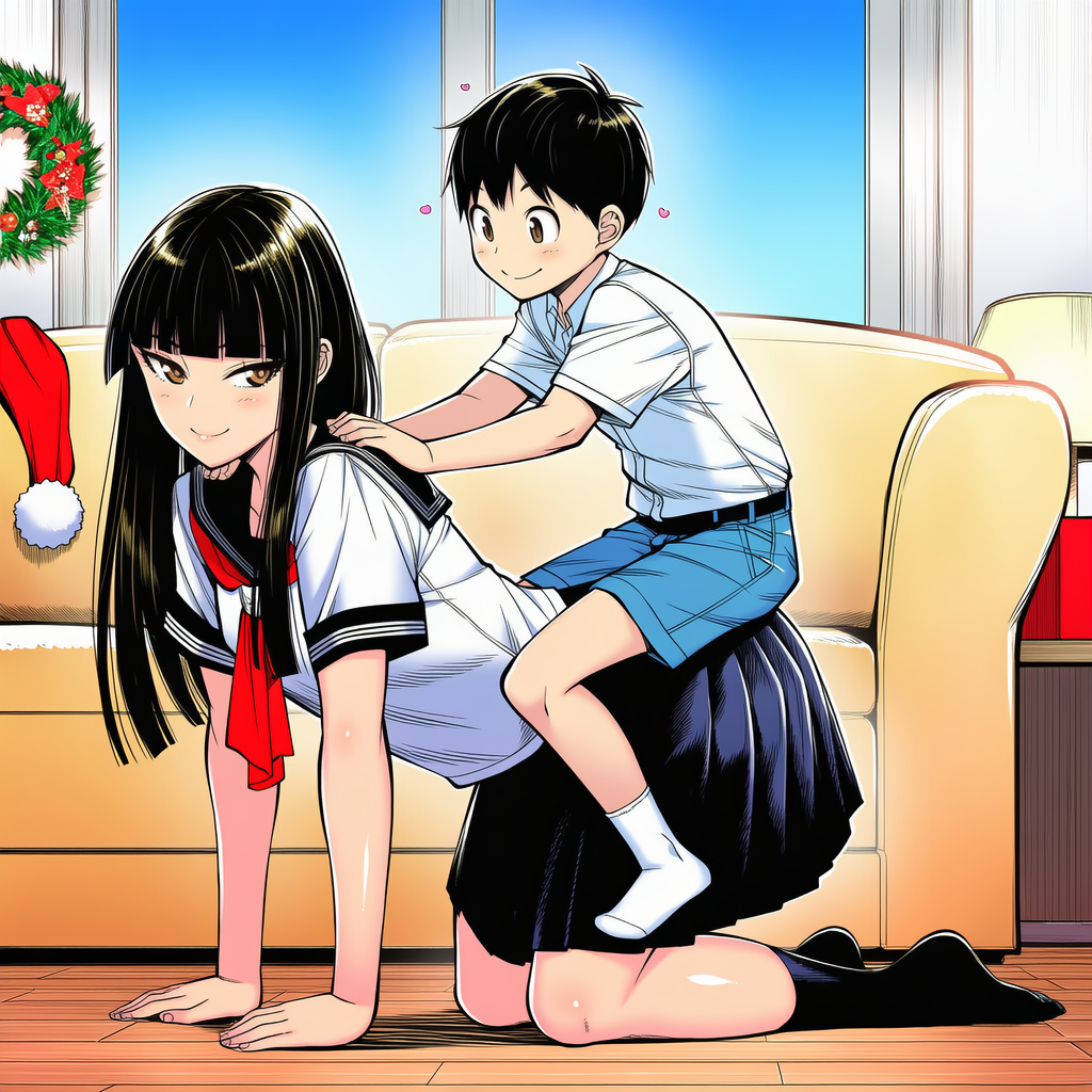 トナカイ役はお姉さん