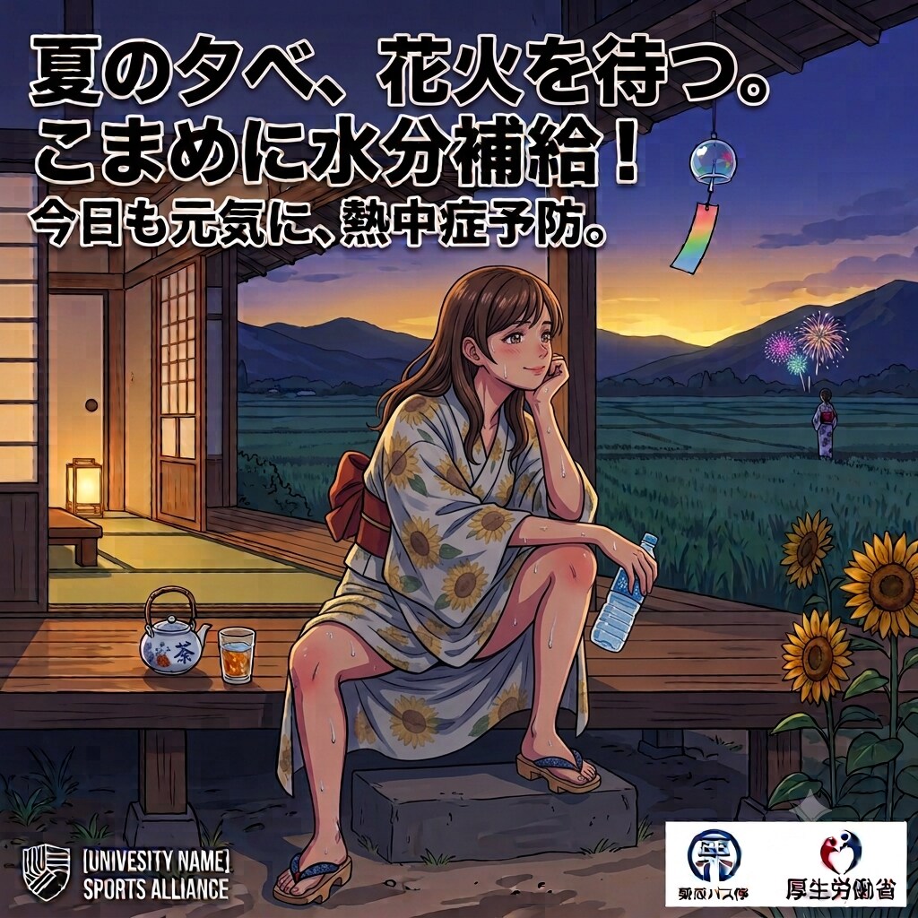 夜もしっかり水分補給してね！2