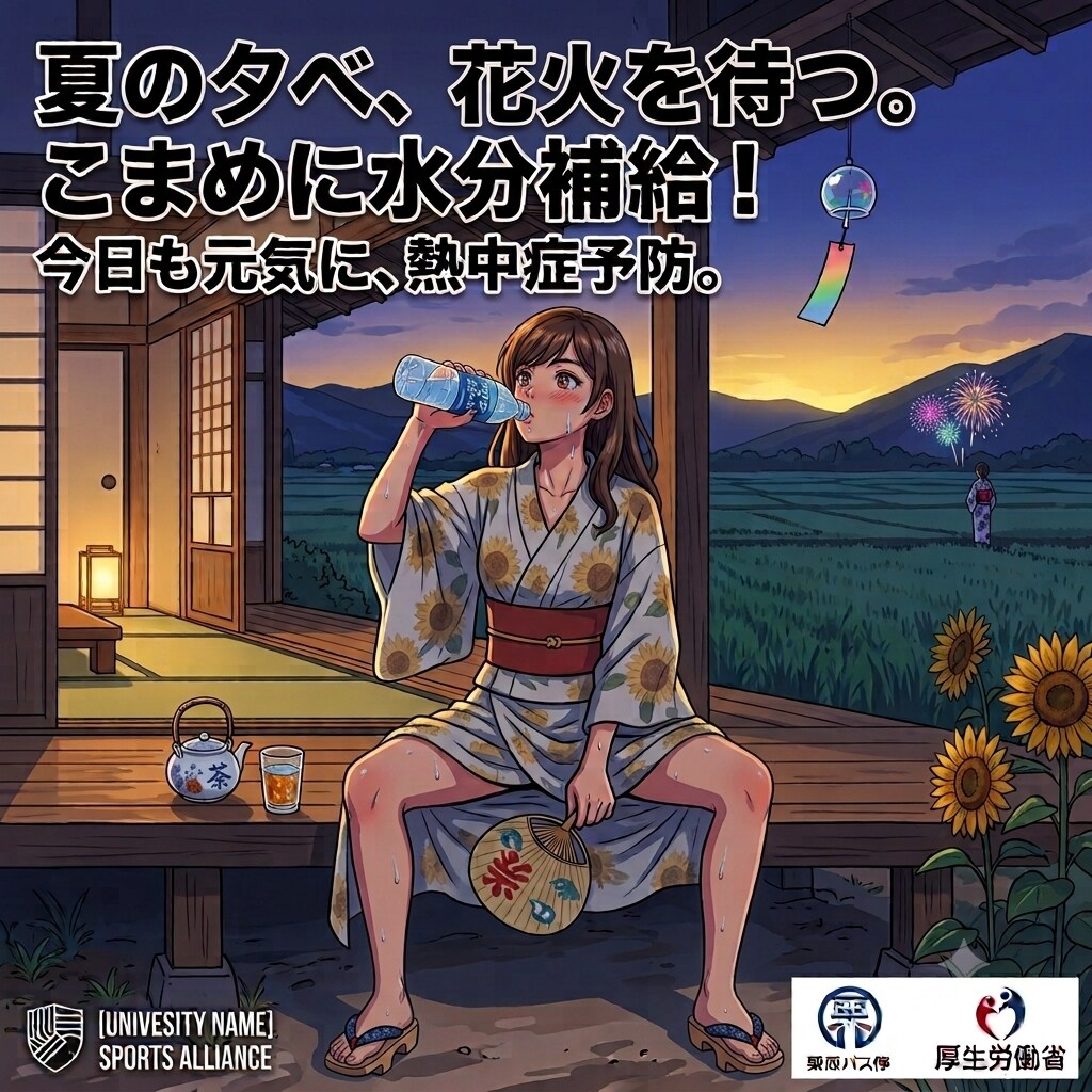 夜もしっかり水分補給してね！2