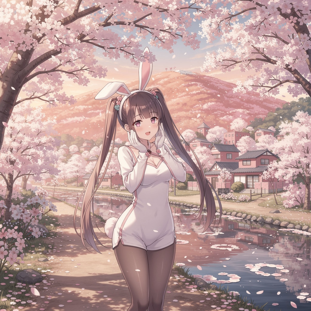 茶ツイぴょん。桜