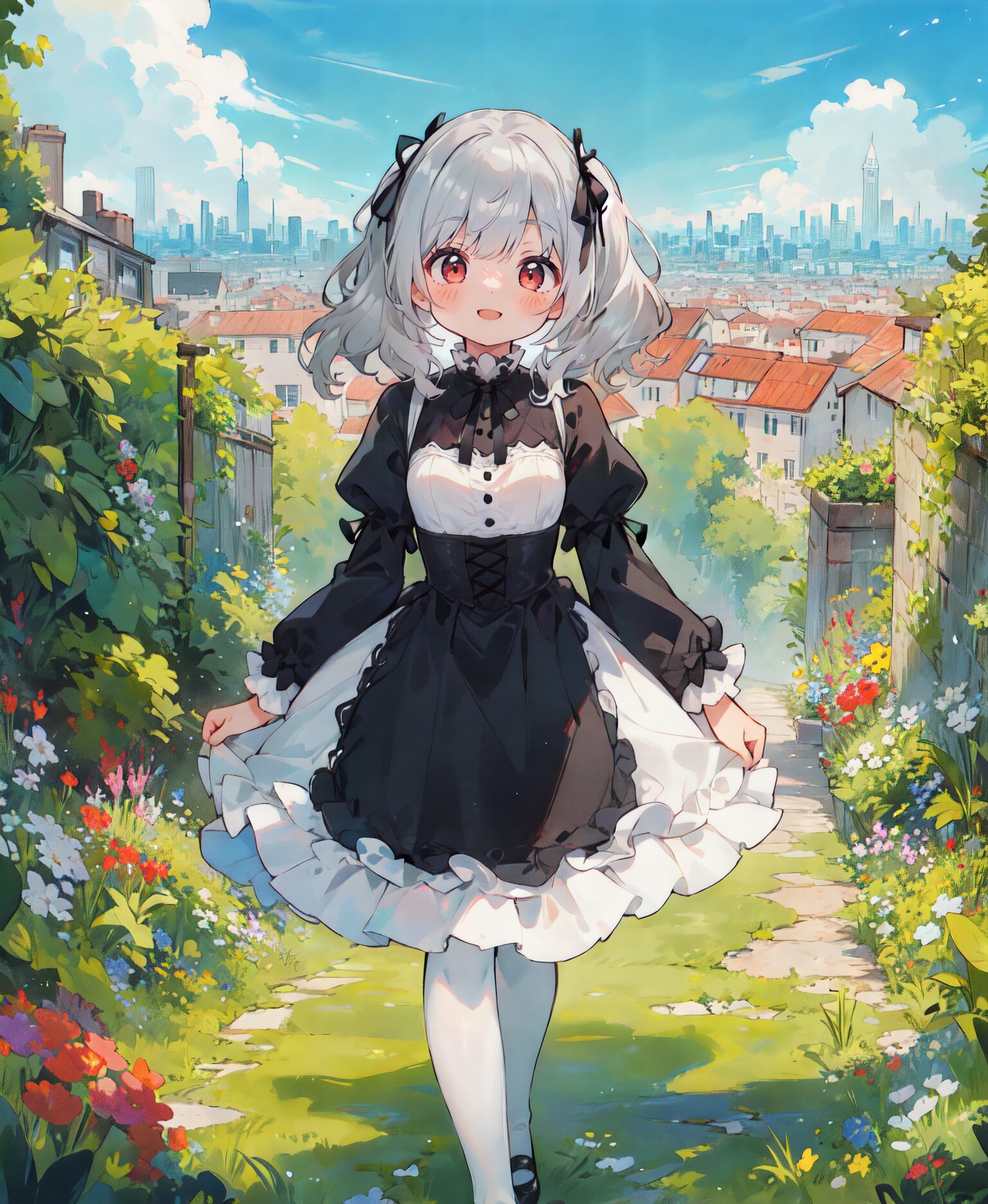 銀髪ツインテちゃん