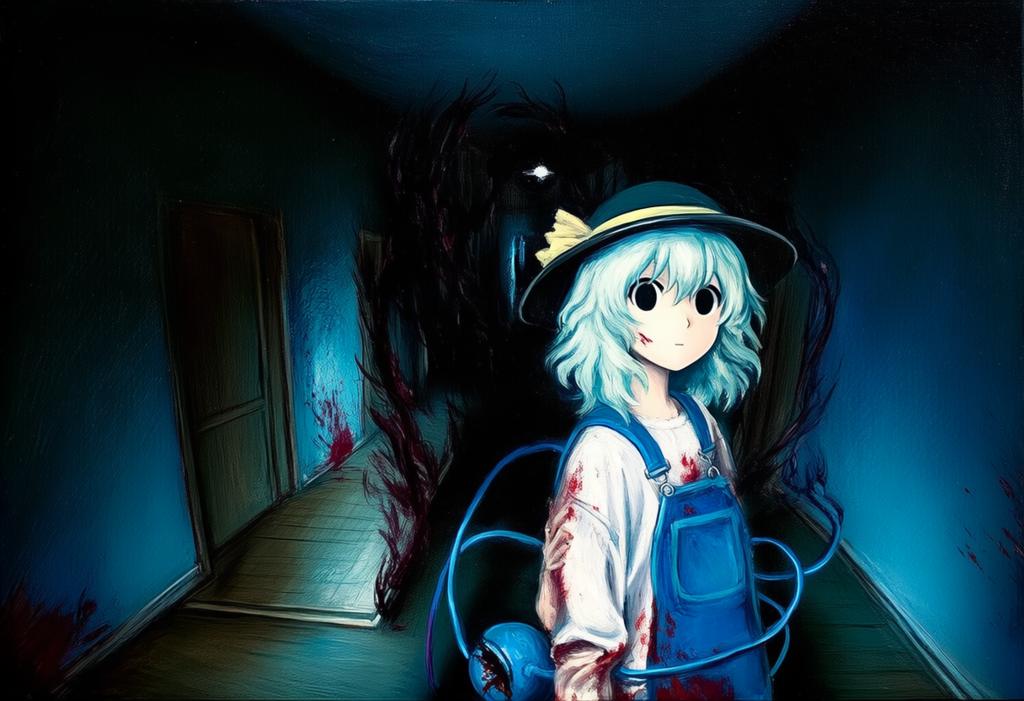 東方　古明地こいし　ジィー　ホラー（油絵）