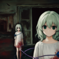 東方　古明地こいし　ジィー　ホラー（油絵） 9枚目