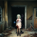 東方　古明地こいし　ジィー　ホラー（油絵） 11枚目
