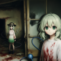 東方　古明地こいし　ジィー　ホラー（油絵） 8枚目