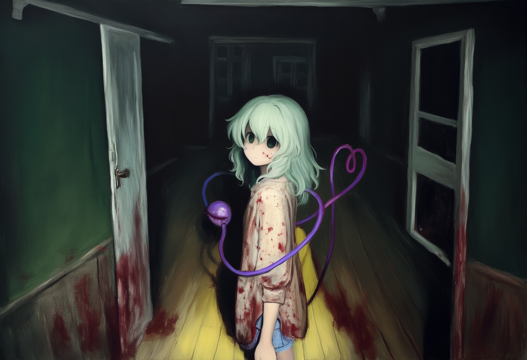 東方　古明地こいし　ジィー　ホラー（油絵）