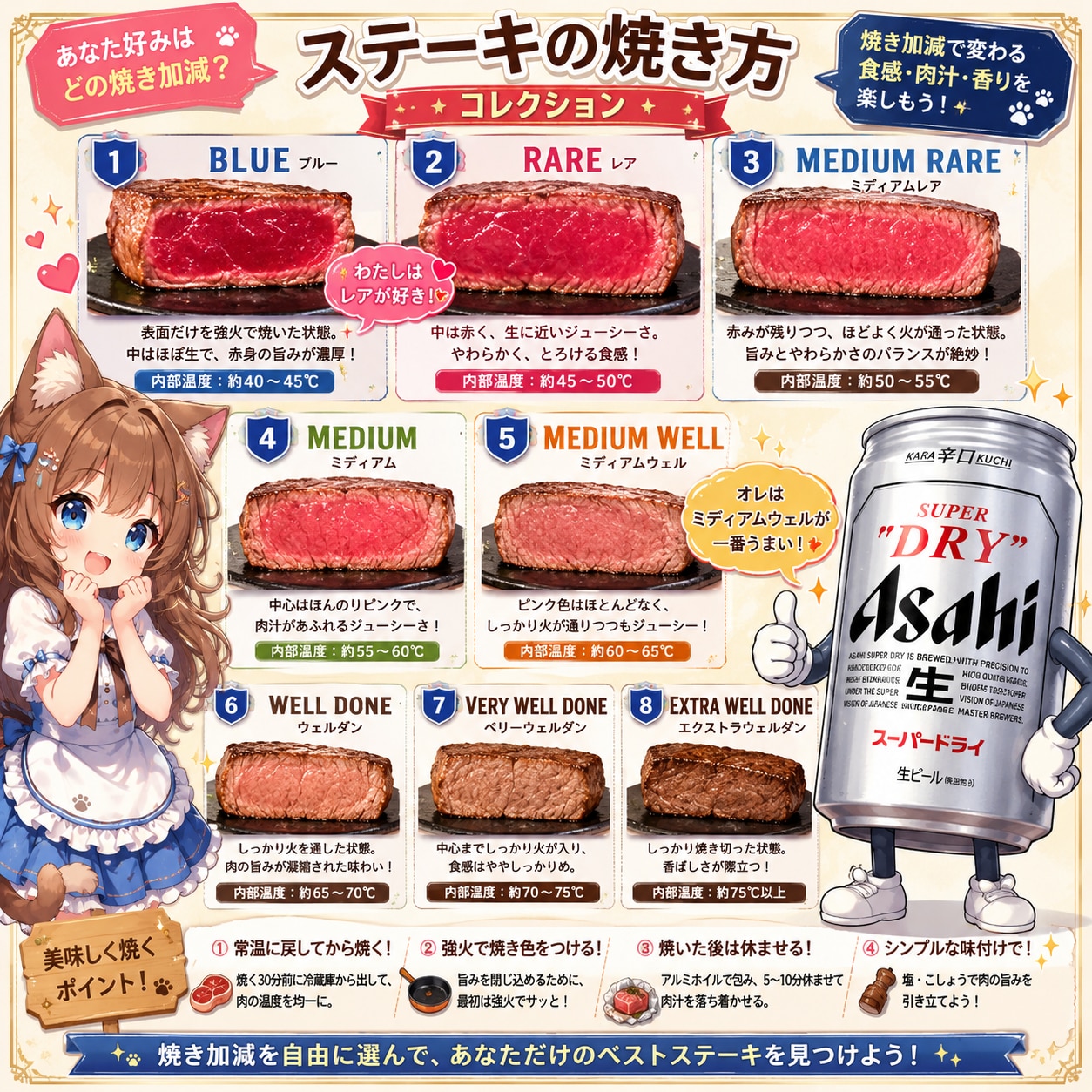ステーキの焼き方コレクション
