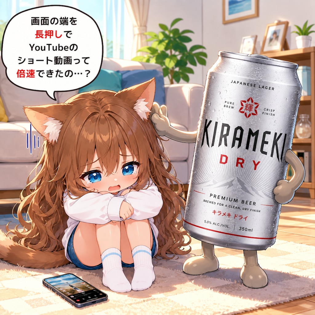 知らなかった機能にショックを受ける小さな女の子