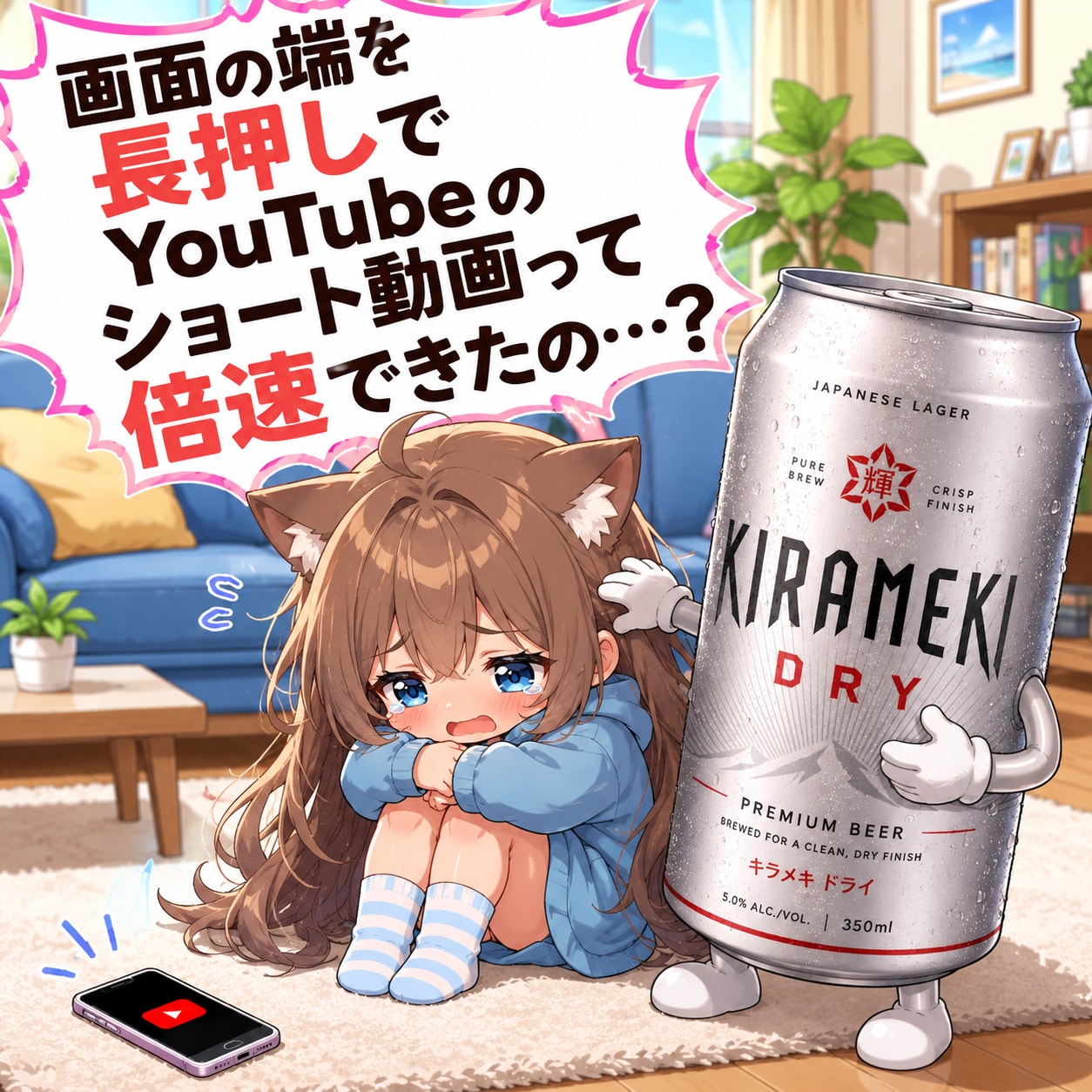 知らなかった機能にショックを受ける小さな女の子 | の人気AIイラスト・グラビア