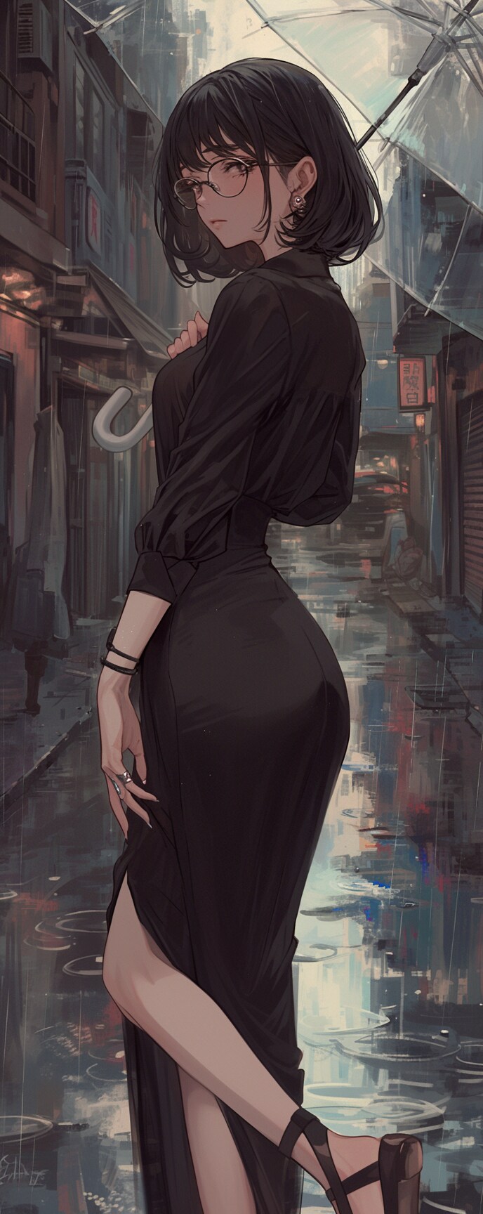街で見かけた女性