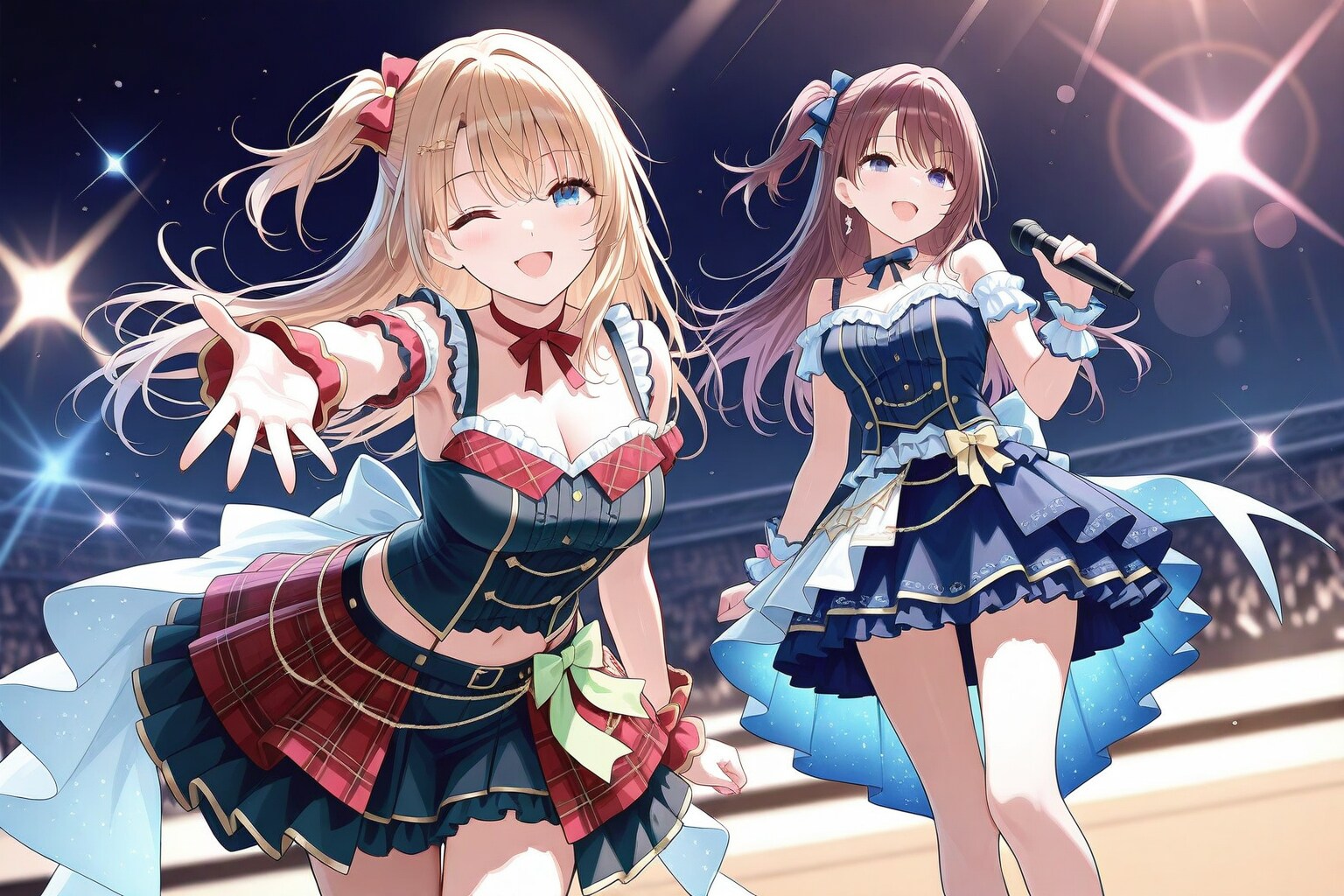 ふたりは、アイドル❤ | の人気AIイラスト・グラビア