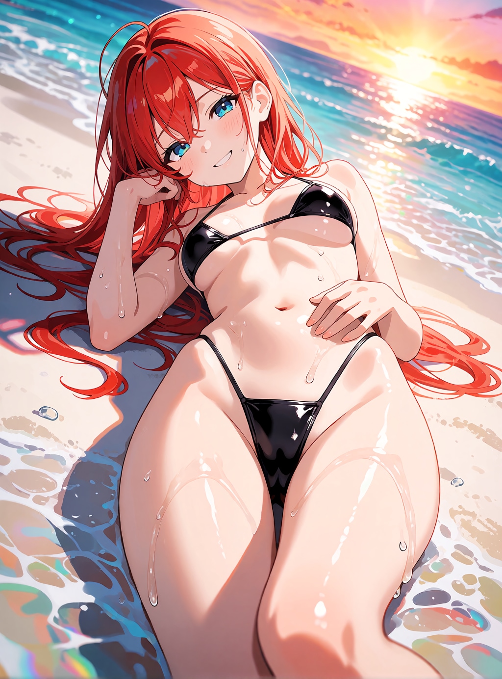 夕暮れ　ビーチ
