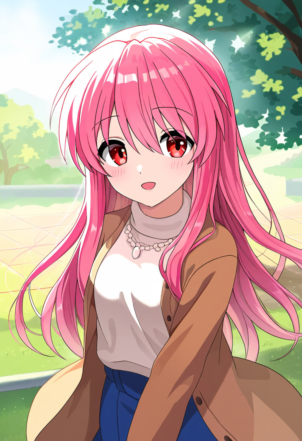 ピンク髪のヒロイン