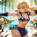 森でモンスターと傭兵団ベアクロウが戦闘中のようだ。 2枚目