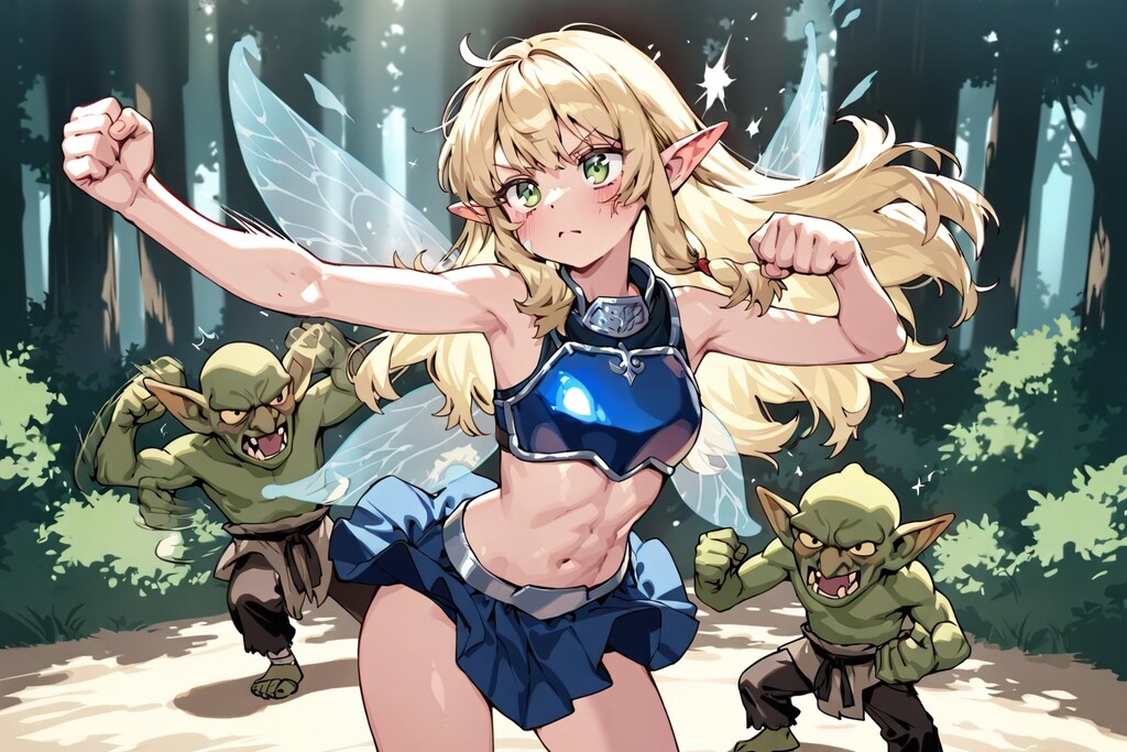 森でモンスターと傭兵団ベアクロウが戦闘中のようだ。