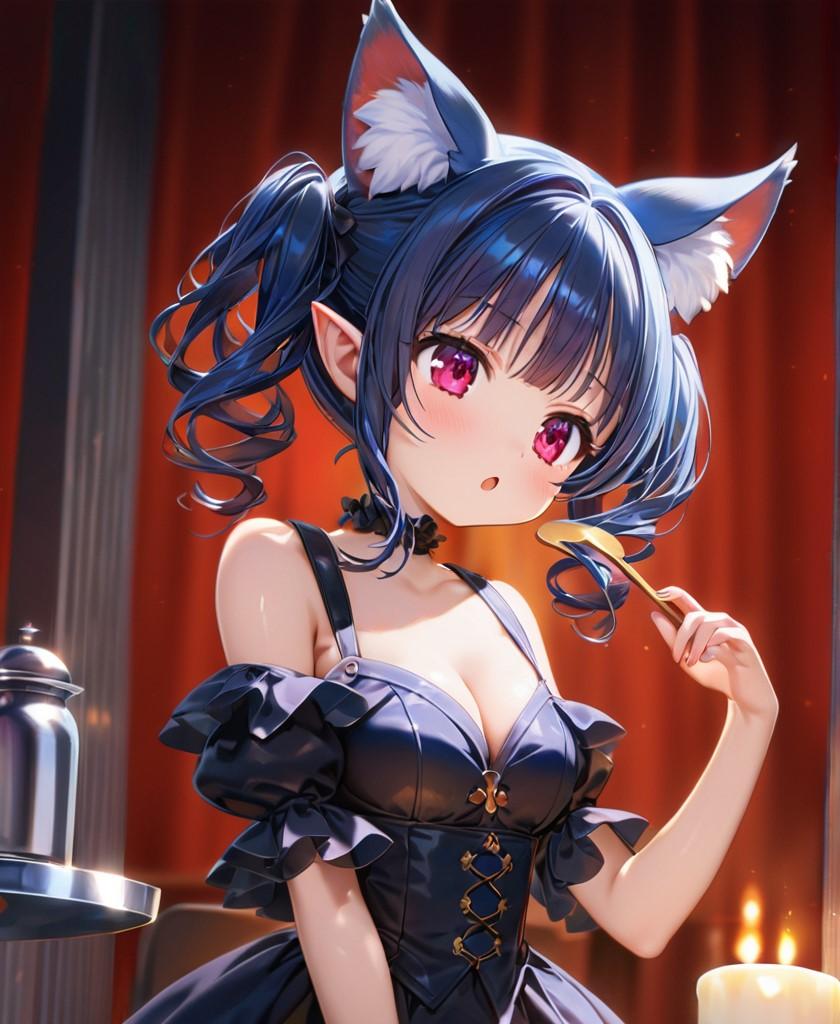 夜のケモ耳エルフさん（8枚） 3枚目