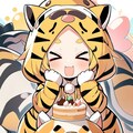 40,000いいねを喜ぶ虎娘ちゃん🐯 4枚目