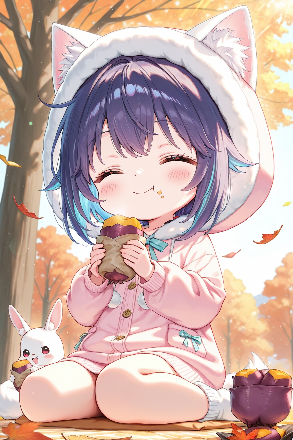 【企画投稿】お外で焼き芋 | の人気AIイラスト・グラビア