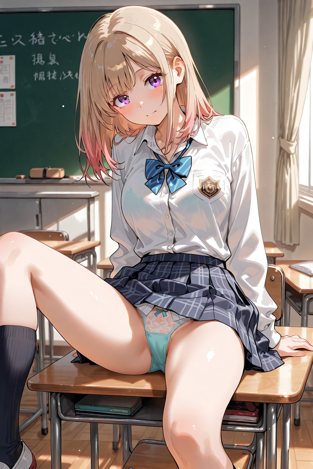 JK緑色パンツ