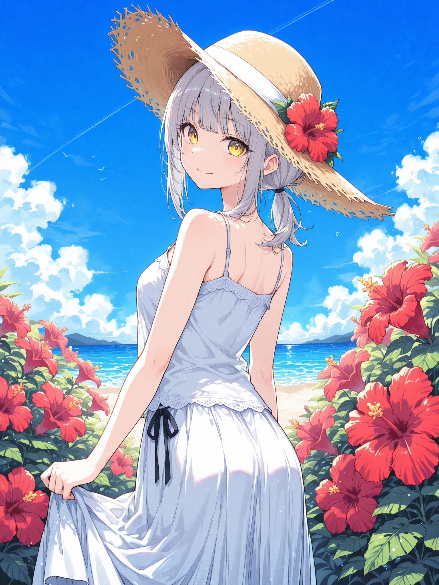 看板娘　flowers
