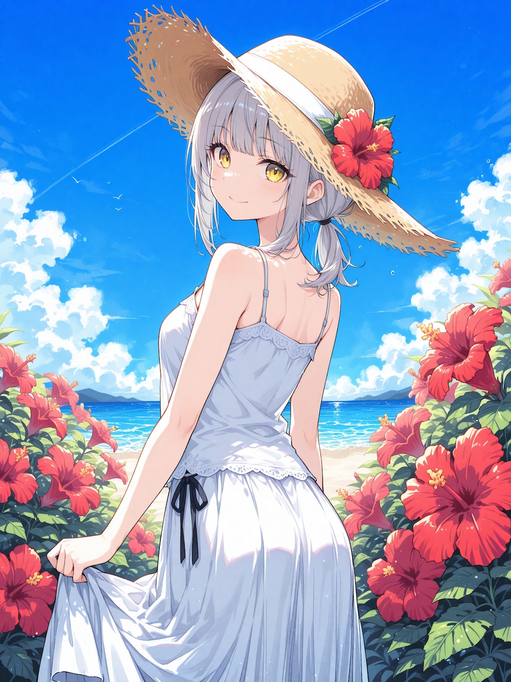 看板娘　flowers