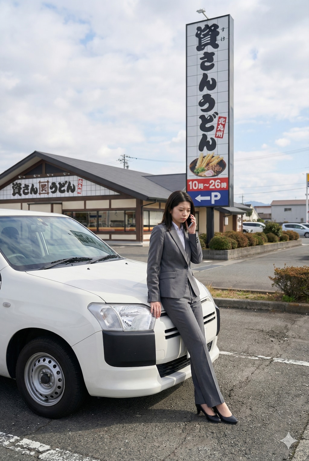 営業の途中で腹ごしらえ