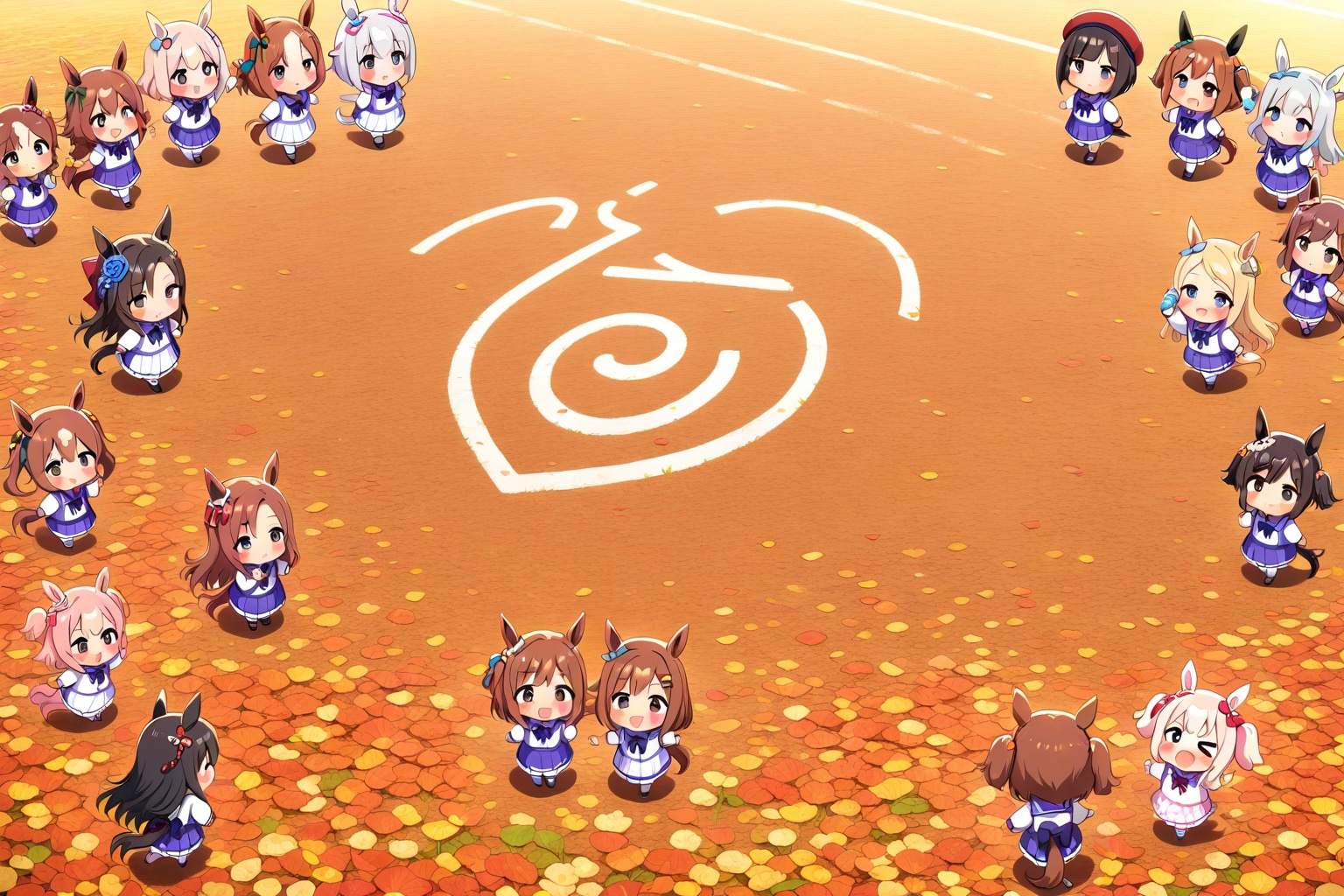 ちびちゃん_「何か 紋章でてるよ-！、魔法陣じゃないの-」。 | の人気AIイラスト・グラビア