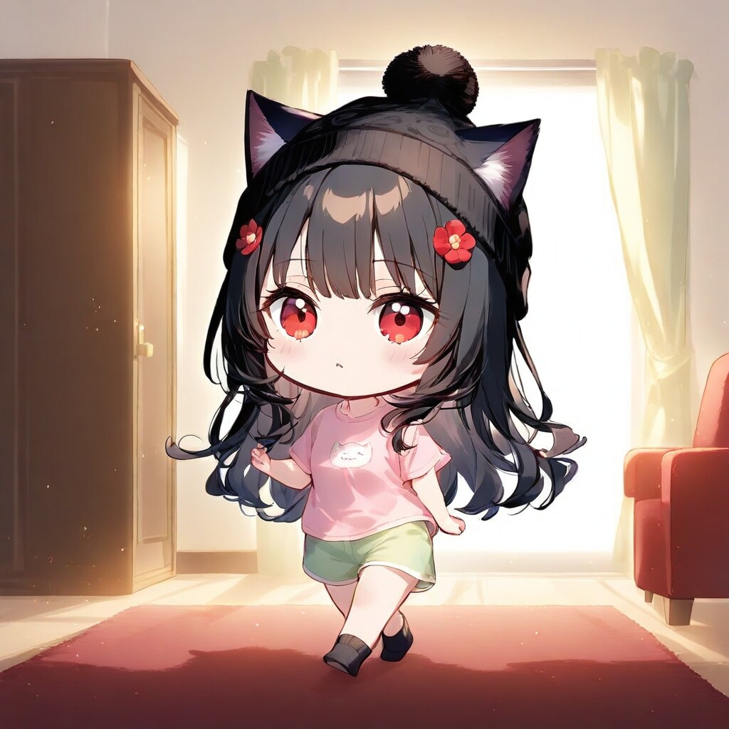 ミニトキヒメ(猫耳帽子)