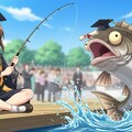 卒業式で釣りをする 12枚目
