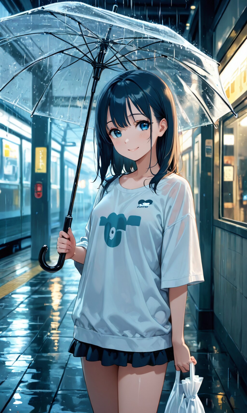 おかえりꯁꯧ 駅まで傘持って迎えに来てくれた姉