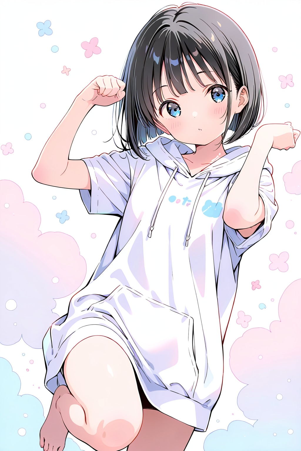 萌えポーズ(HARPY)(水彩タッチ)(8)