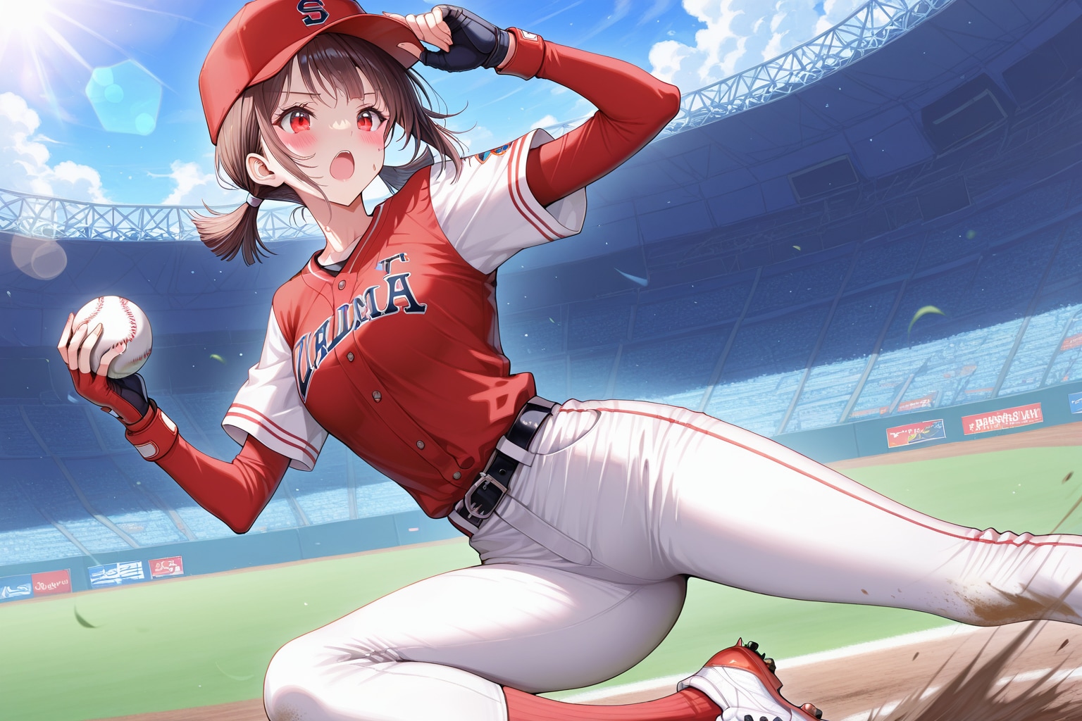 真夏のダイヤモンド × 疾風の野球ユニフォーム | の人気AIイラスト・グラビア