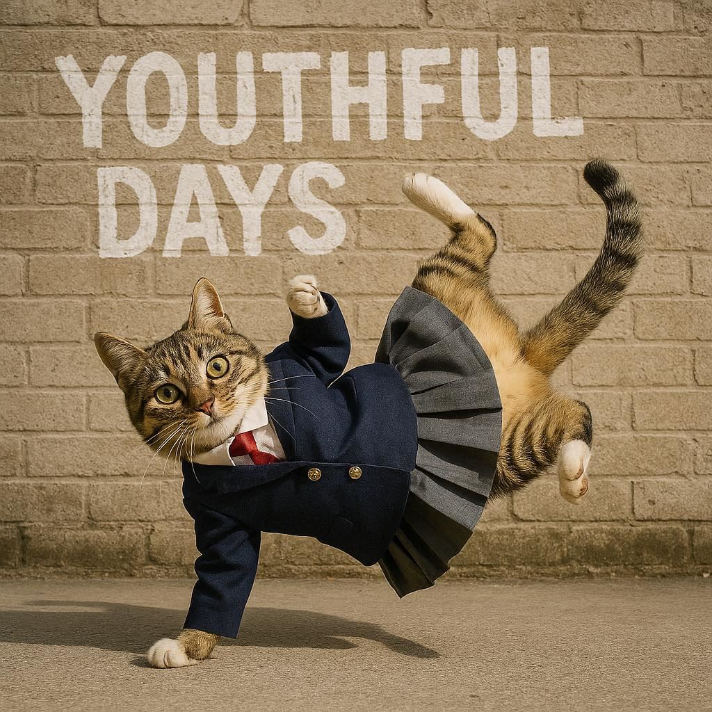 学生ダンス大会に出演する猫 | の人気AIイラスト・グラビア