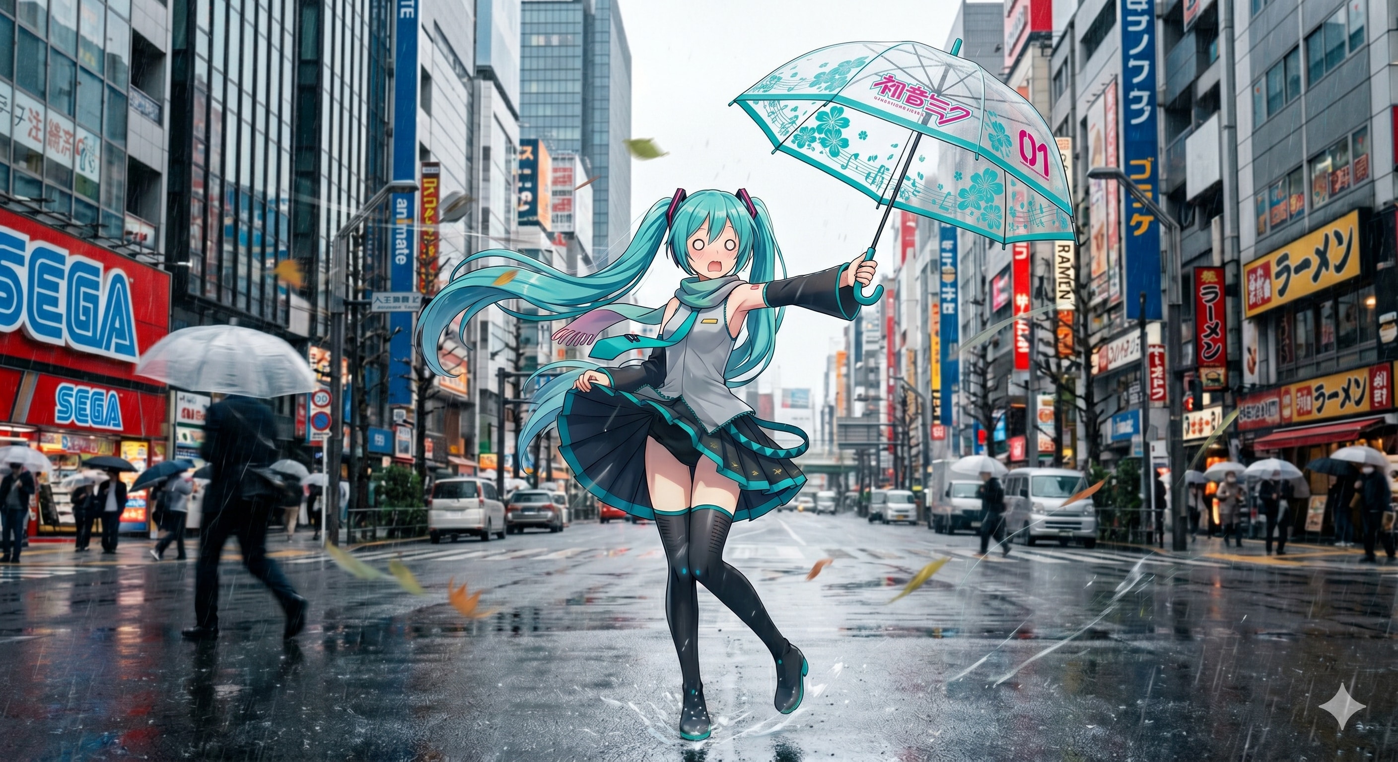 ミクさん風のいたずら😁