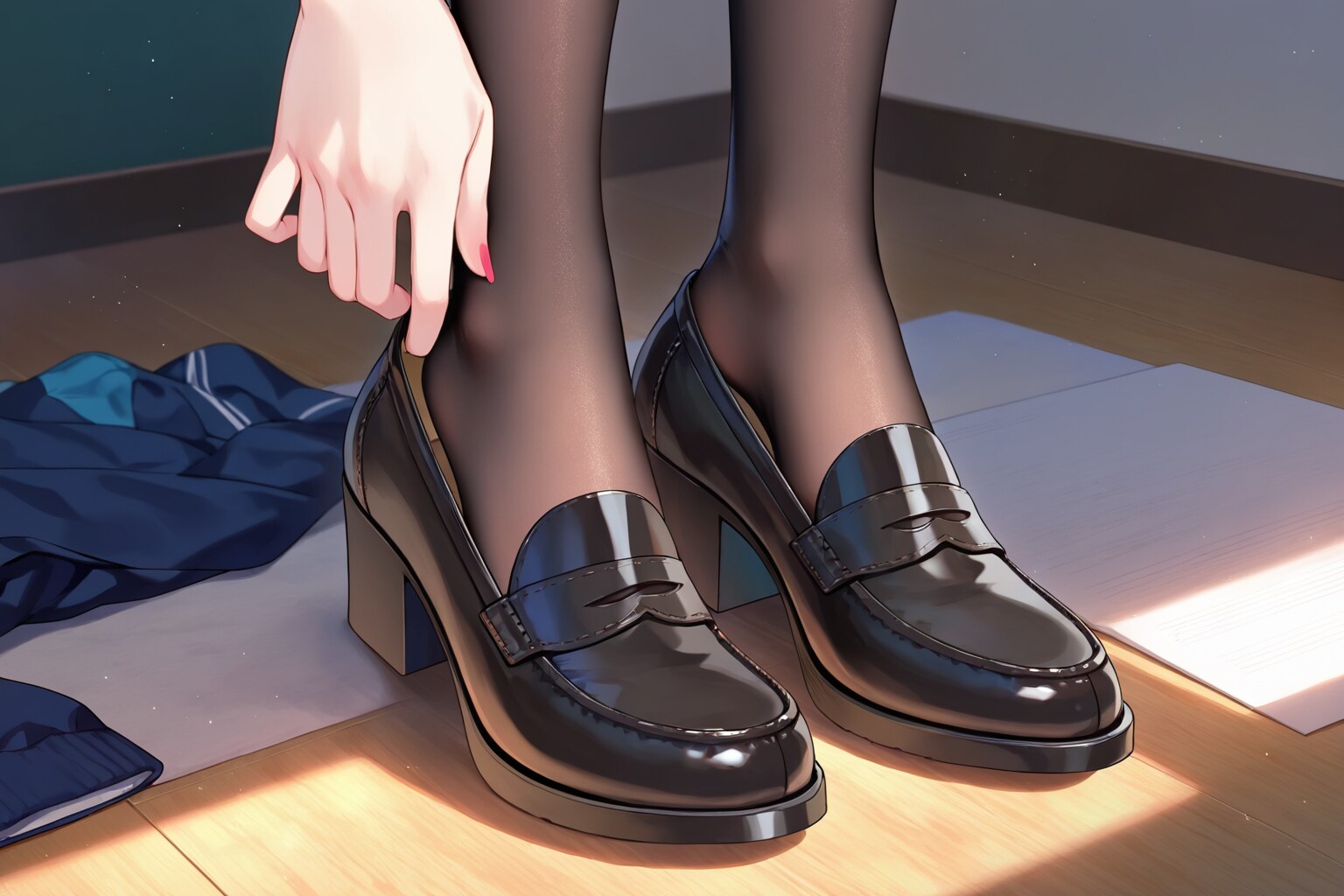 ローファー足2