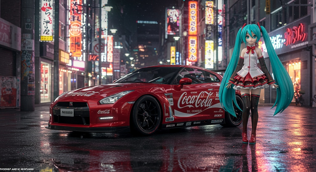 コカ・コーラGT-Rと初音ミク