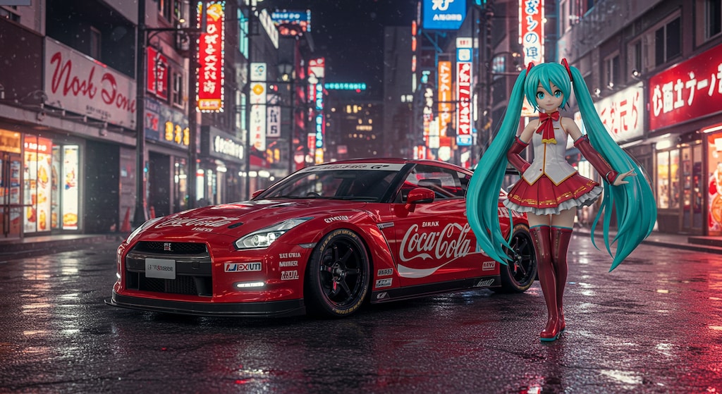 コカ・コーラGT-Rと初音ミク