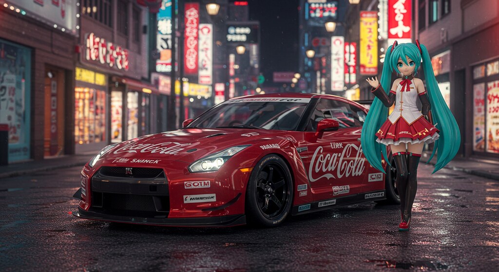 コカ・コーラGT-Rと初音ミク