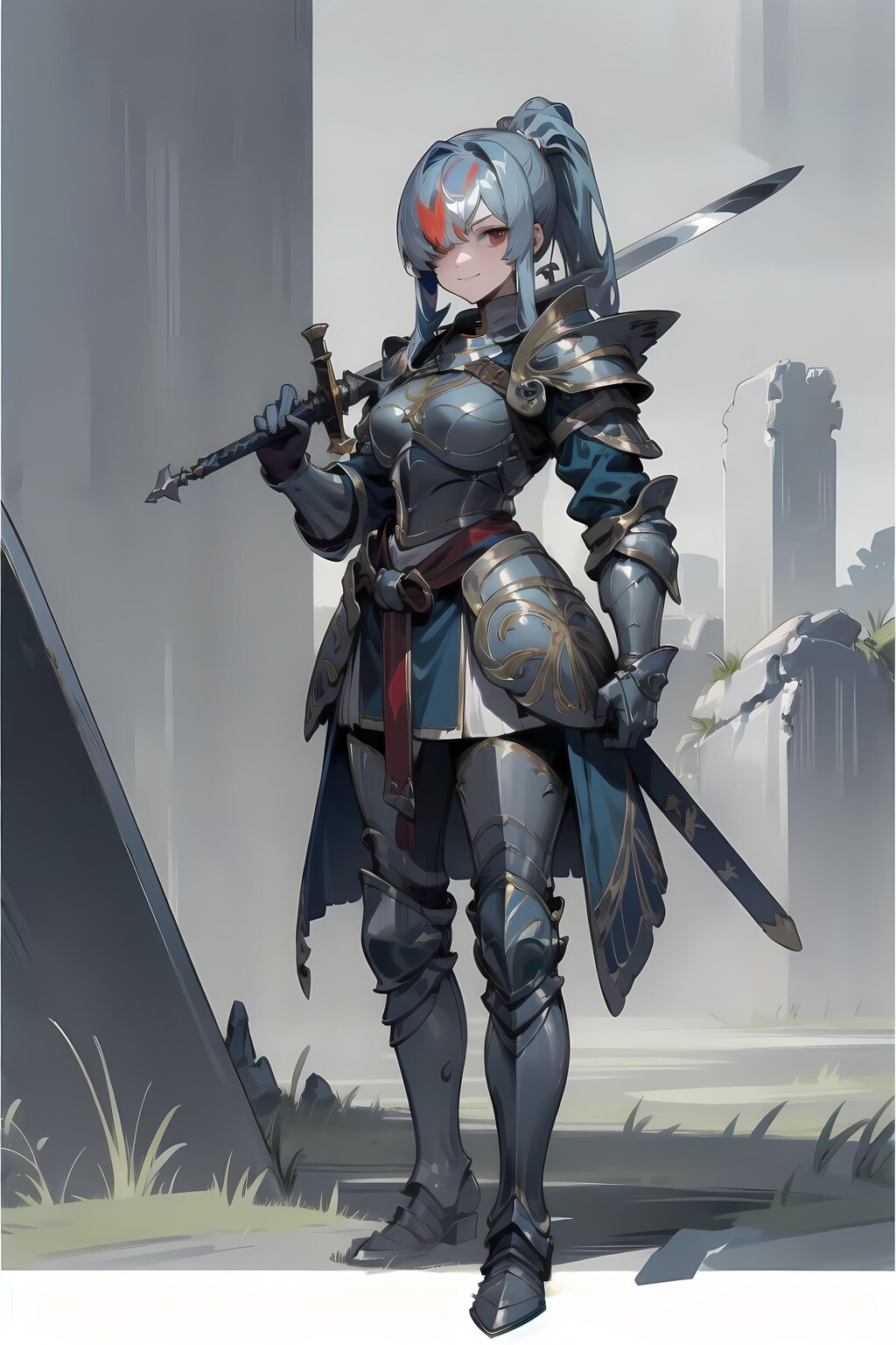 sketch style - swordfighter