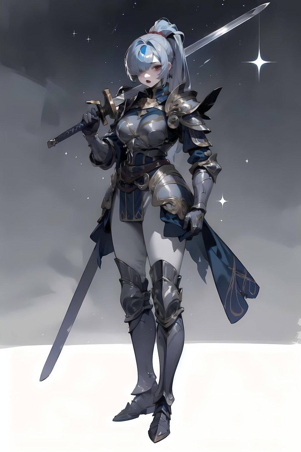 sketch style - swordfighter