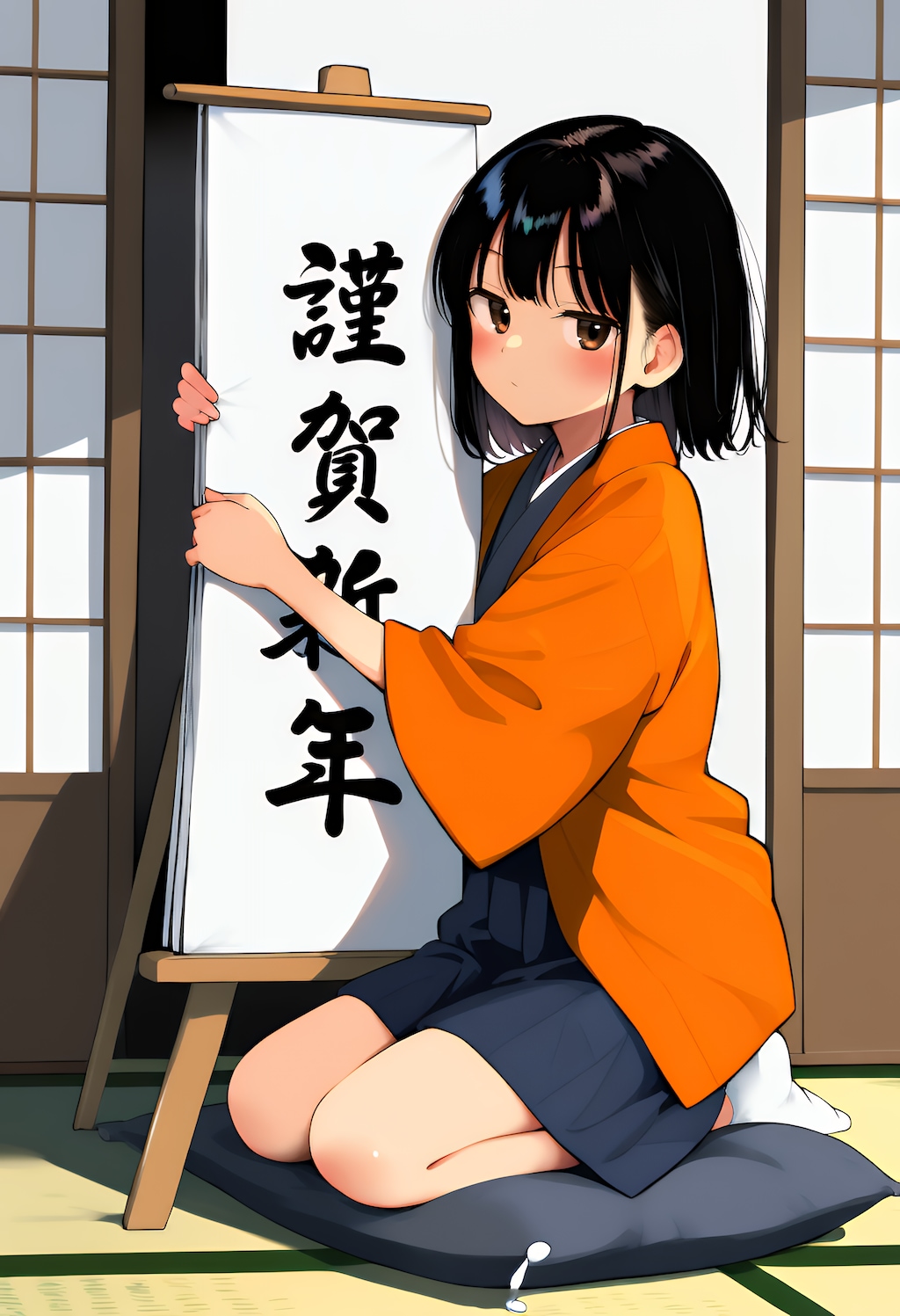 謹賀新年を抱く