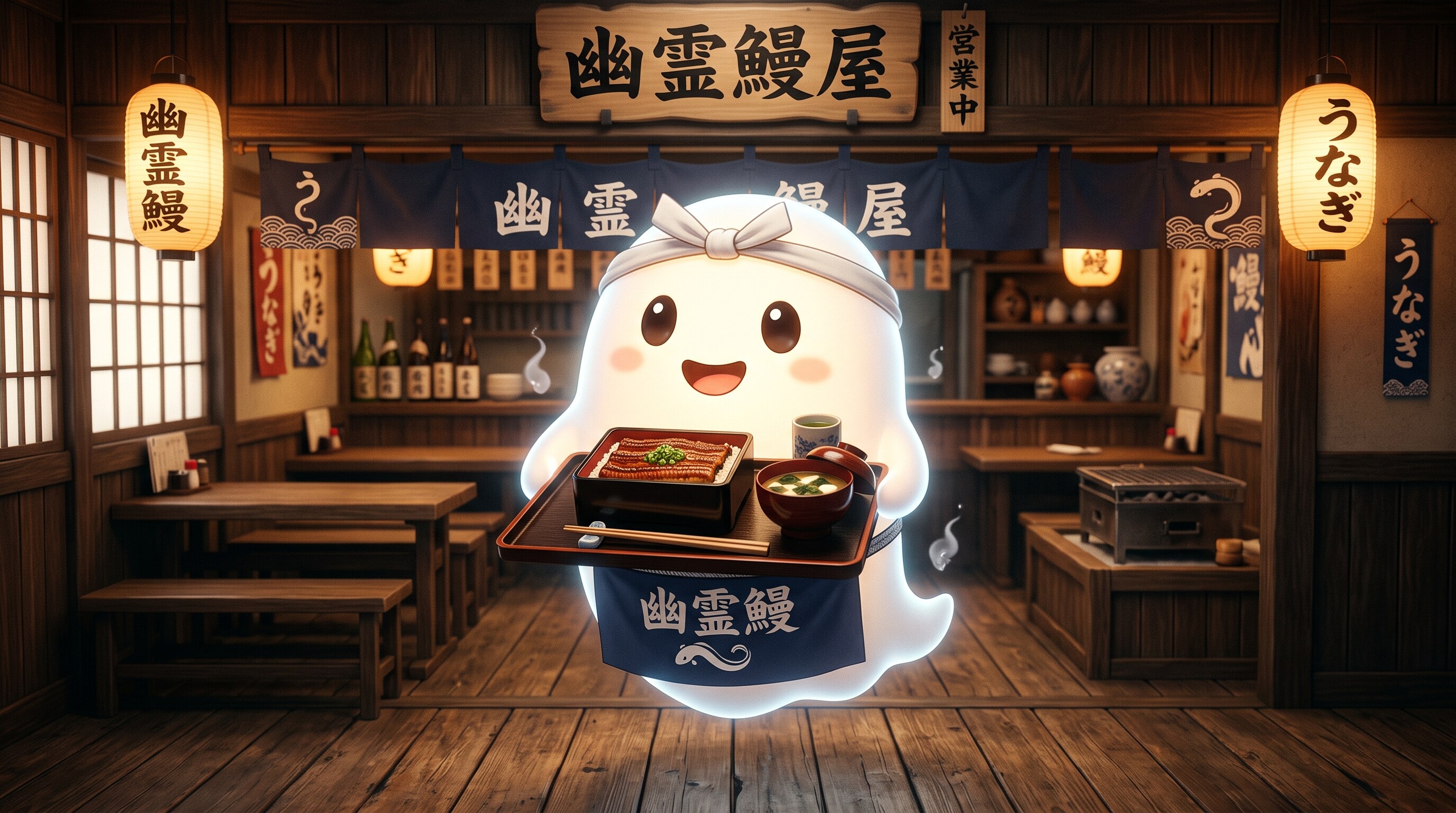 鰻重を提供するお化け大将