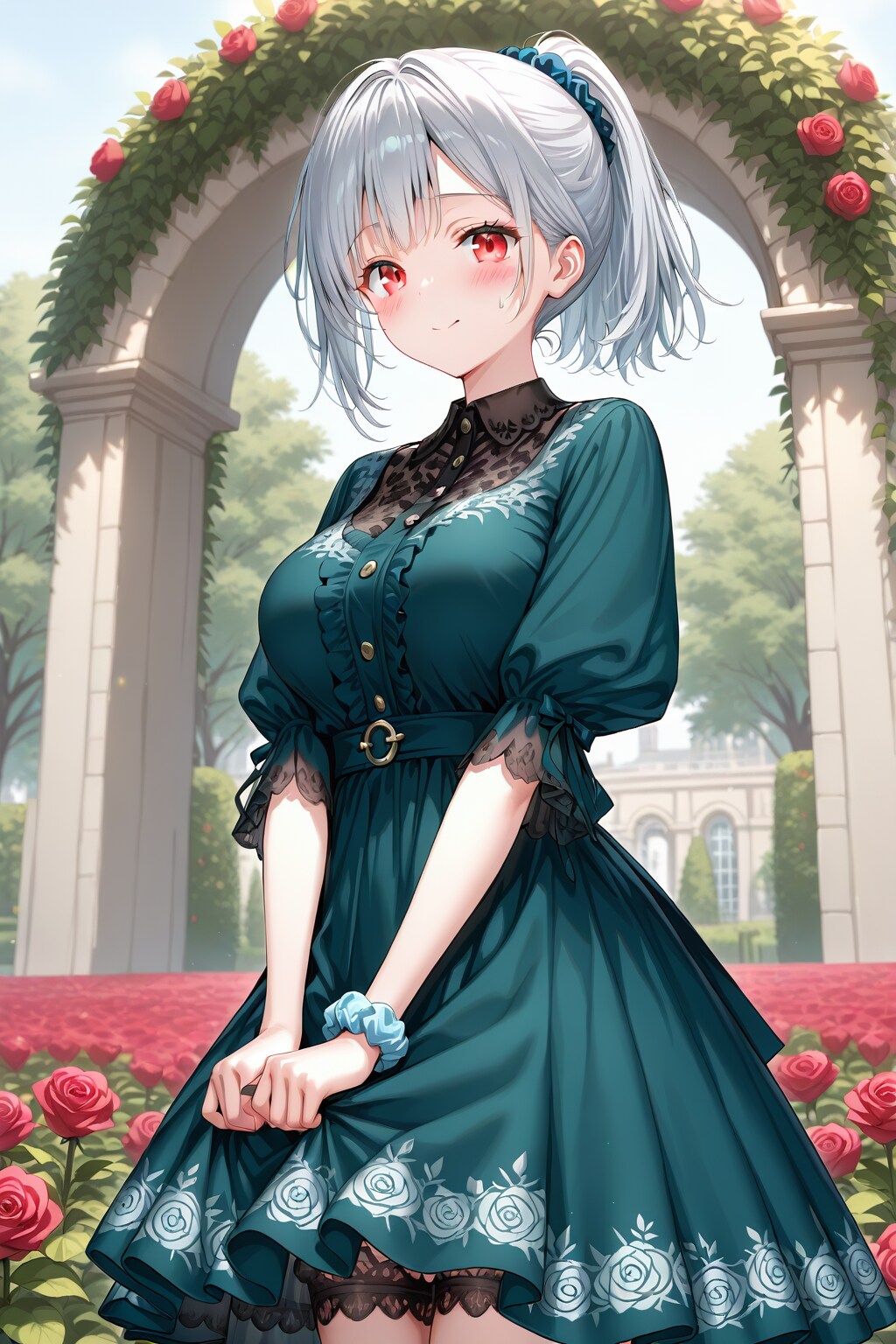 バラ園の雛菊ちゃん