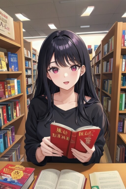 本屋の女性