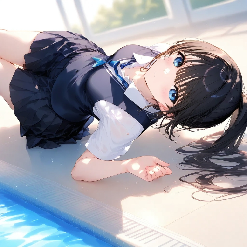 放課後のプールサイド | の人気AIイラスト・グラビア