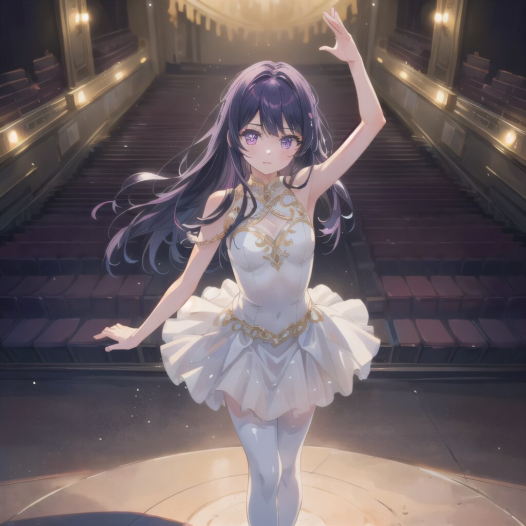 紫髪ロングで演劇の少女