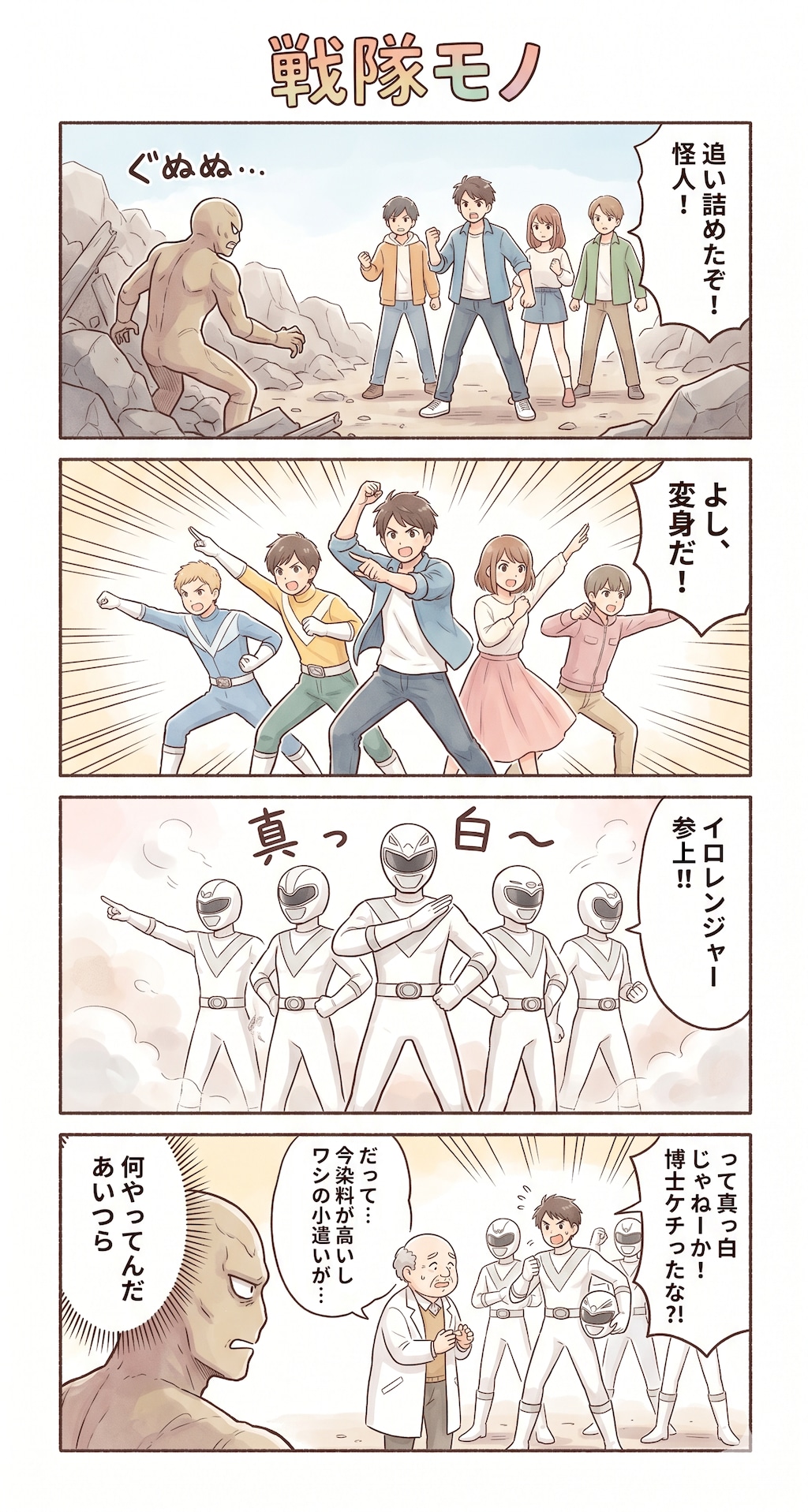 #48 ゆる日常4コマ「戦隊モノ」